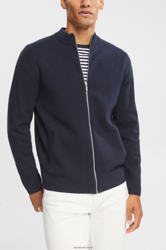 Männer Esprit Marine Strickjacke mit Reißverschluss Pullover 0BN00922