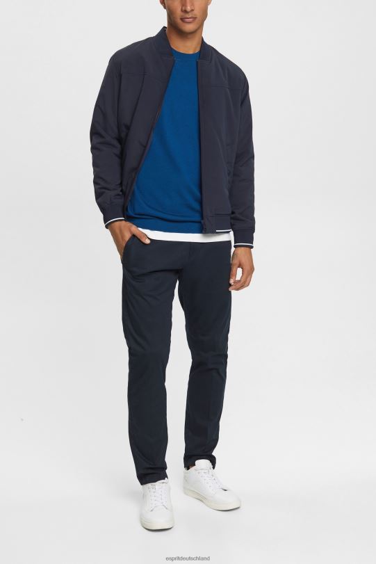 Männer Esprit Petrolblau gestrickter Wollpullover Pullover 0BN00905