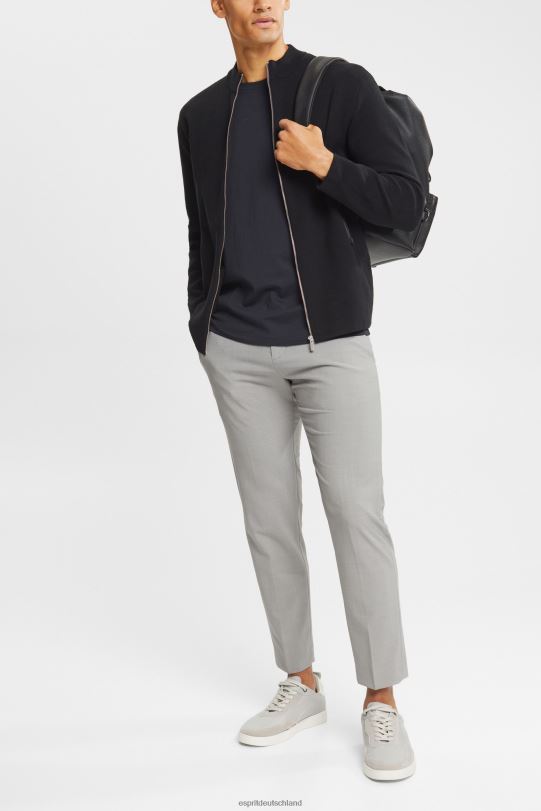 Männer Esprit Schwarz Strickjacke mit Reißverschluss Pullover 0BN00921