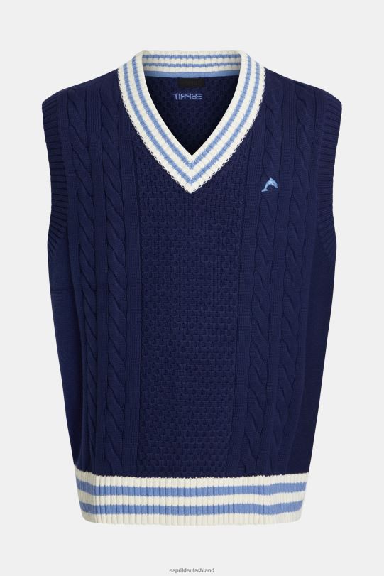 Männer Esprit Tinte College-Pulloverweste Pullover 0BN00812