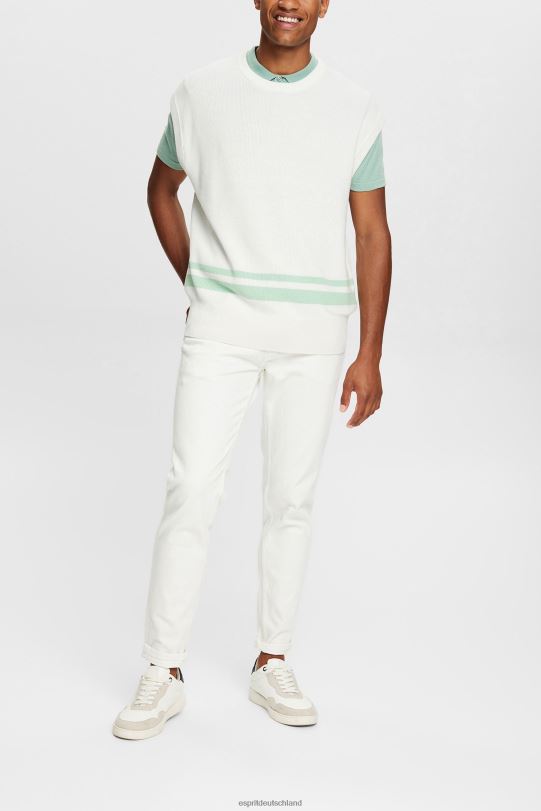 Männer Esprit cremefarben Tanktop mit zwei Streifen Pullover 0BN00841