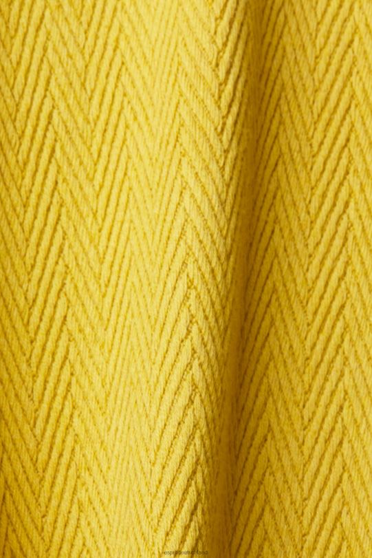Männer Esprit staubiges Gelb Pullover mit Fischgrätenmuster Pullover 0BN00830