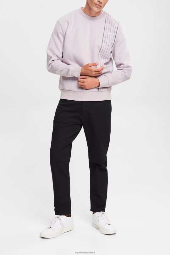 Männer Esprit Lavendel Sweatshirt mit Reißverschlusstasche Sweatshirts und Kapuzenpullover 0BN00785