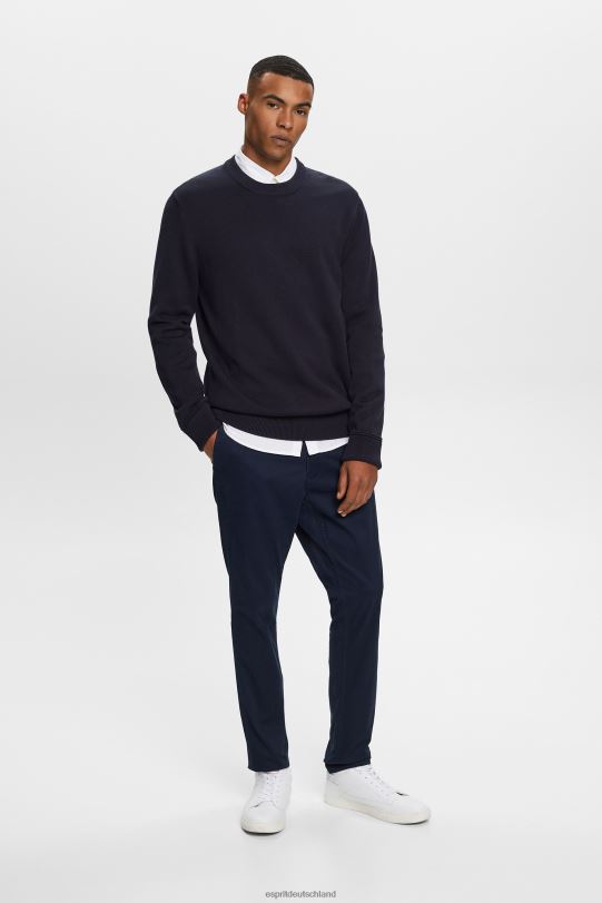 Männer Esprit Marine Baumwoll-Sweatshirt mit Rundhalsausschnitt Sweatshirts und Kapuzenpullover 0BN00579