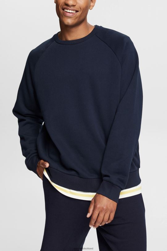 Männer Esprit Marine Sweatshirt mit Reißverschlusstasche Sweatshirts und Kapuzenpullover 0BN00934