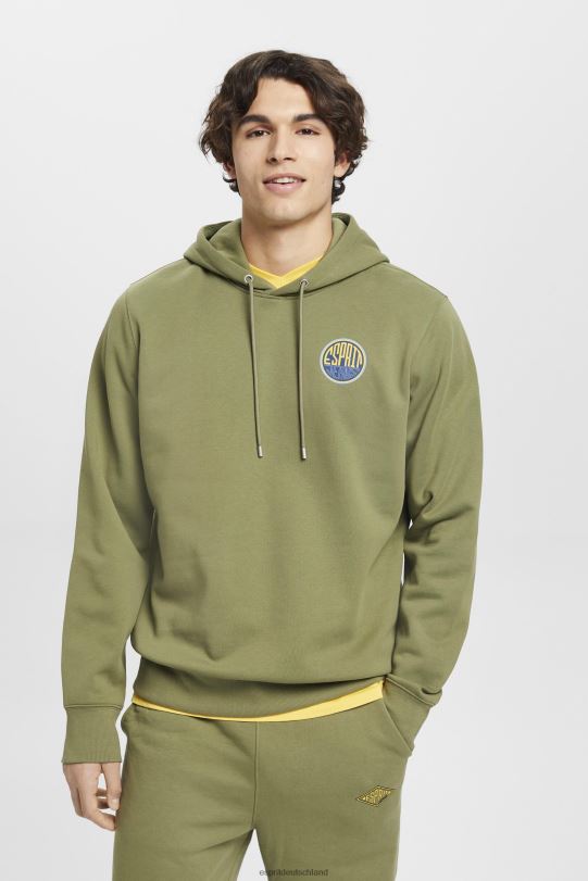 Männer Esprit Olive Sweatshirt mit Logo-Print Sweatshirts und Kapuzenpullover 0BN00649