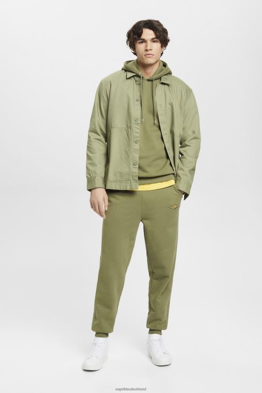 Männer Esprit Olive Sweatshirt mit Logo-Print Sweatshirts und Kapuzenpullover 0BN00649