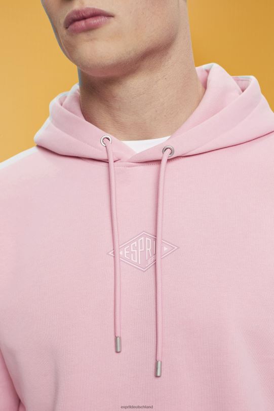 Männer Esprit Rosa Kapuzenpullover mit Logo-Aufdruck auf der Brust Sweatshirts und Kapuzenpullover 0BN00642