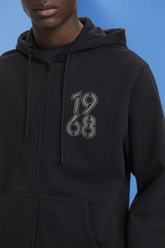 Männer Esprit Schwarz Kapuzenpullover mit durchgehendem Reißverschluss Sweatshirts und Kapuzenpullover 0BN00633