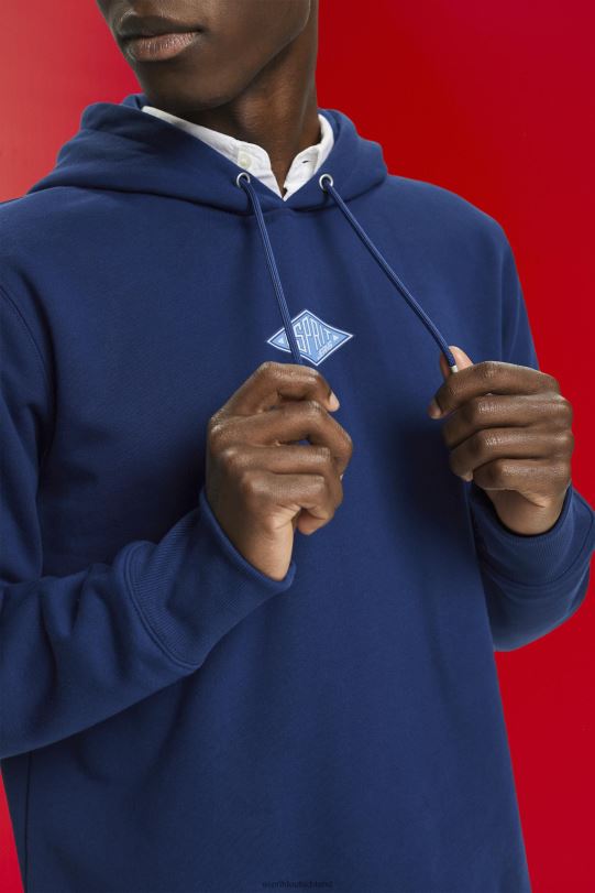 Männer Esprit Tinte Kapuzenpullover mit Logo-Aufdruck auf der Brust Sweatshirts und Kapuzenpullover 0BN00641
