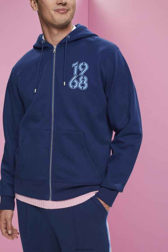 Männer Esprit Tinte Kapuzenpullover mit durchgehendem Reißverschluss Sweatshirts und Kapuzenpullover 0BN00637