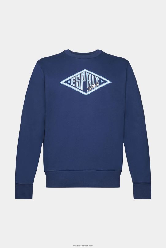 Männer Esprit Tinte Sweatshirt mit Logo-Print Sweatshirts und Kapuzenpullover 0BN00657
