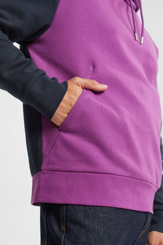 Männer Esprit violett zweifarbiger Kapuzenpullover Sweatshirts und Kapuzenpullover 0BN00938
