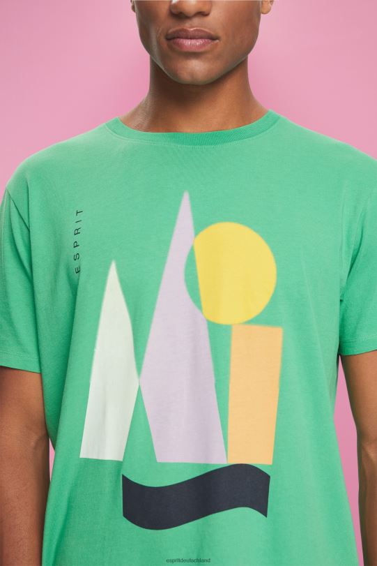 Männer Esprit Grün Jersey-T-Shirt mit Aufdruck T-Shirts 0BN00845