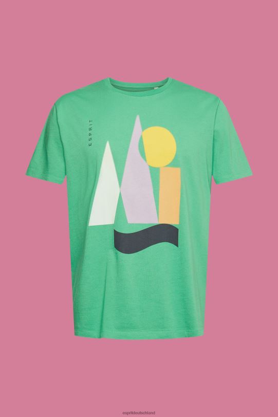 Männer Esprit Grün Jersey-T-Shirt mit Aufdruck T-Shirts 0BN00845
