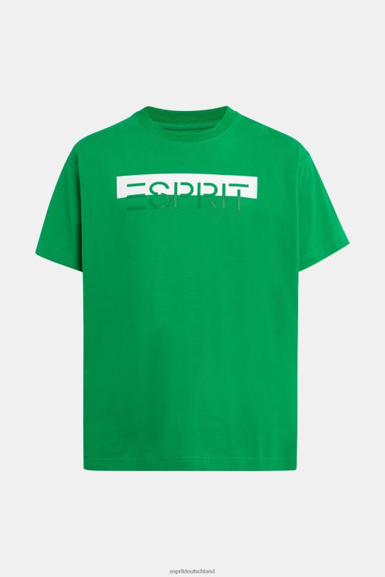 Männer Esprit Grün Mattglänzendes T-Shirt mit Logo-Applikation T-Shirts 0BN00617