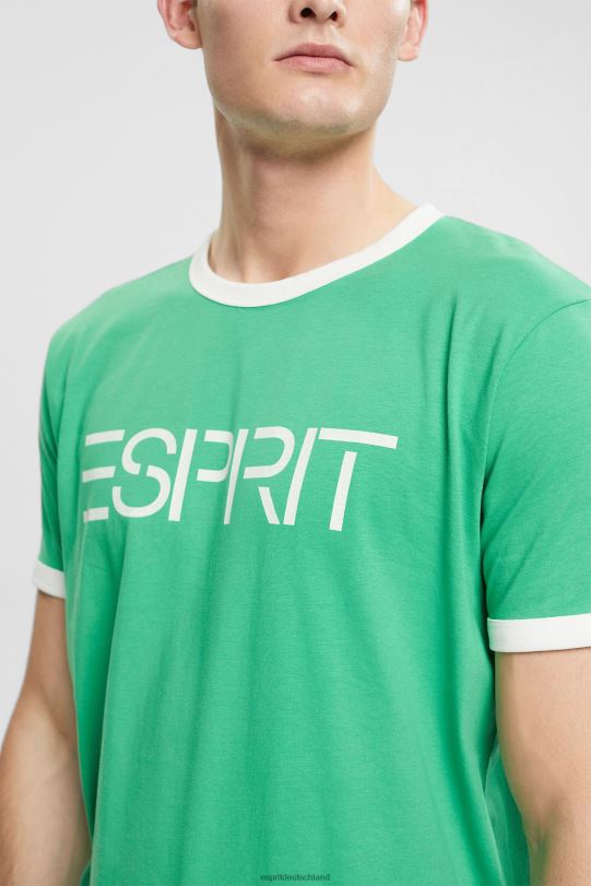 Männer Esprit Grün T-Shirt aus Jersey mit Logo-Print T-Shirts 0BN00950