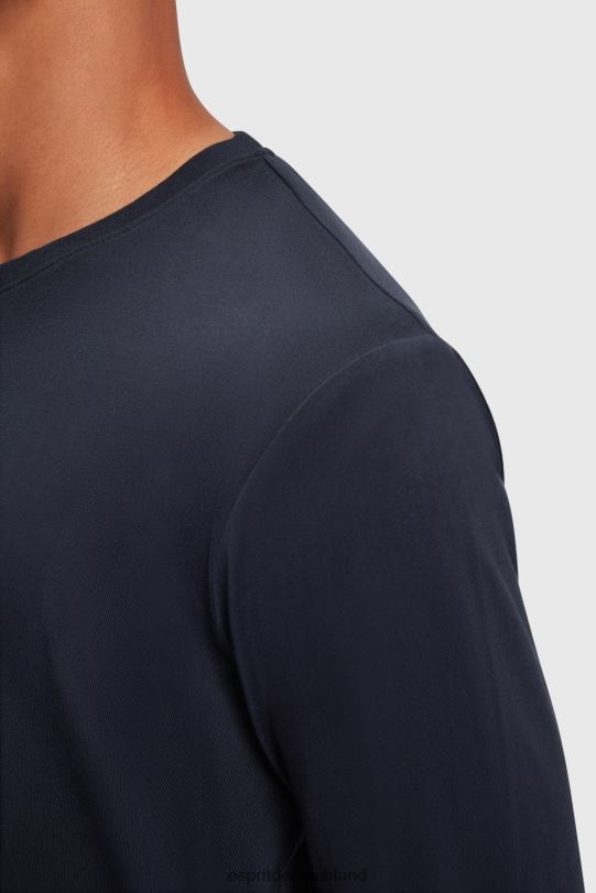 Männer Esprit Schwarz Normales T-Shirt aus festem Jersey T-Shirts 0BN00858