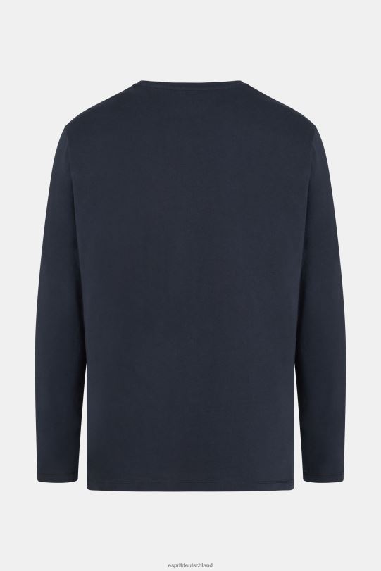 Männer Esprit Schwarz Normales T-Shirt aus festem Jersey T-Shirts 0BN00858