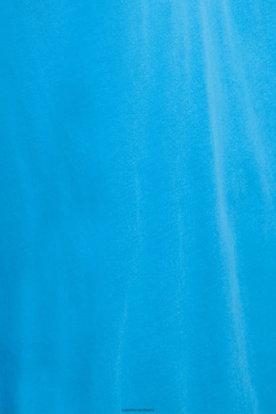 Männer Esprit Türkis Mattglänzendes T-Shirt mit Logo-Applikation T-Shirts 0BN00618