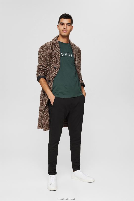 Männer Esprit blaugrün Logo-T-Shirt aus Jersey, 100 % Baumwolle T-Shirts 0BN00734