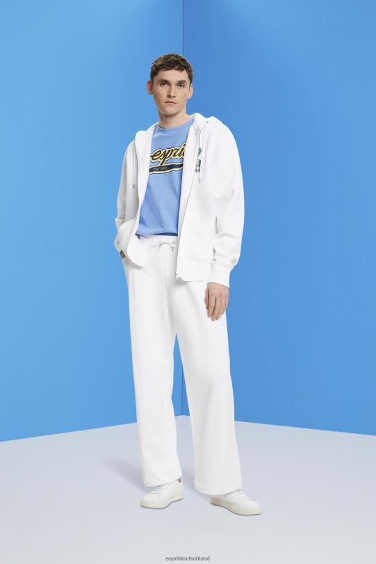 Männer Esprit hellblauer Lavendel T-Shirt aus Baumwolle mit Retro-Logoprint T-Shirts 0BN00632