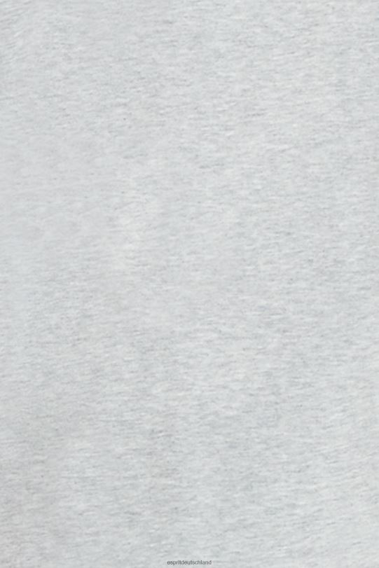 Männer Esprit hellgrau Mattglänzendes T-Shirt mit Logo-Applikation T-Shirts 0BN00615