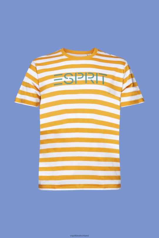 Männer Esprit orange Gestreiftes T-Shirt aus nachhaltiger Baumwolle T-Shirts 0BN00745
