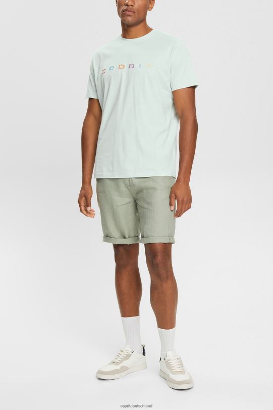 Männer Esprit pastellblau Jersey-T-Shirt mit gesticktem Logo T-Shirts 0BN00919